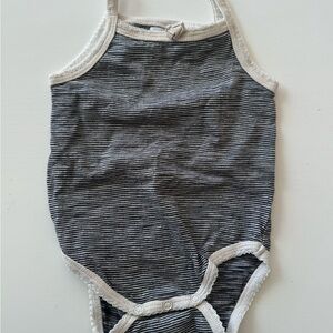 Jamie Kay Black and White Striped Bodysuit